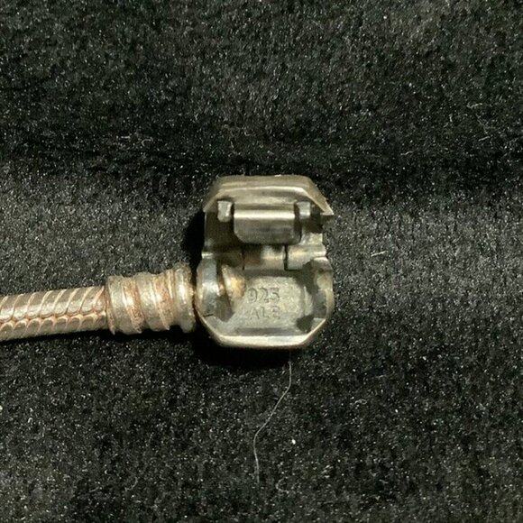 PANDORA Snake Chain Bracelet 7.5" Sterling Silver Marked 925 ALE 13.69 Gram TW - Picture 5 of 5